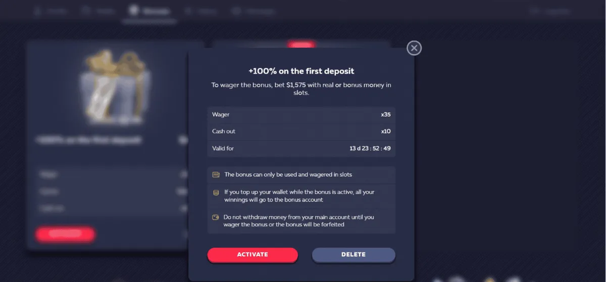 vavada casino bonus experience icon