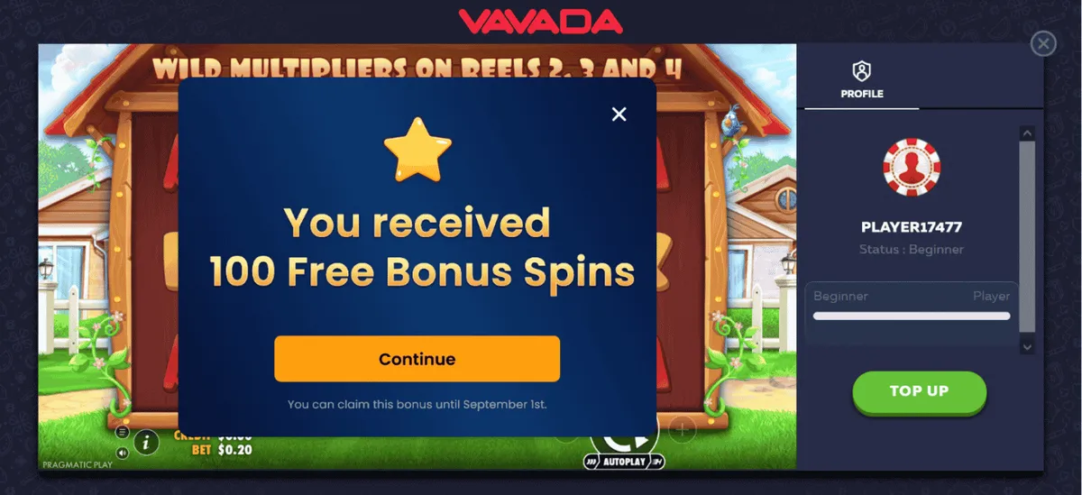 vavada casino no deposit bonus icon