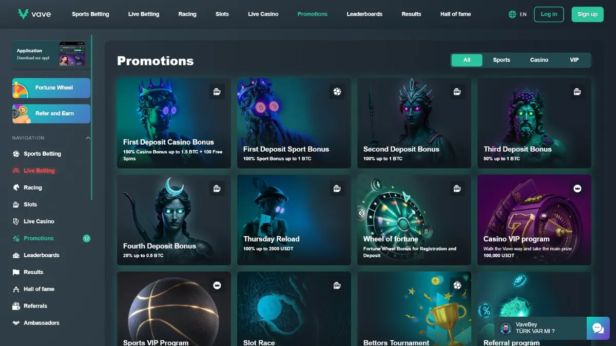 vave casino promotions