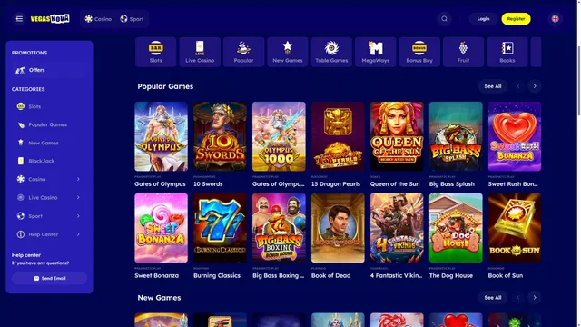vegasnova casino games