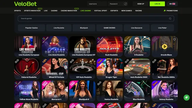 velobet.win casino live games