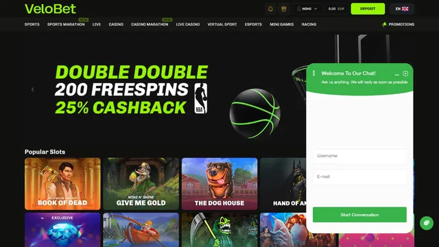 velobet.win casino support