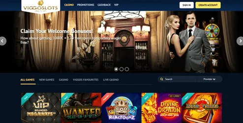 viggoslots casino website screen