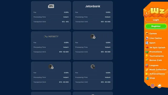 wazamba casino deposit