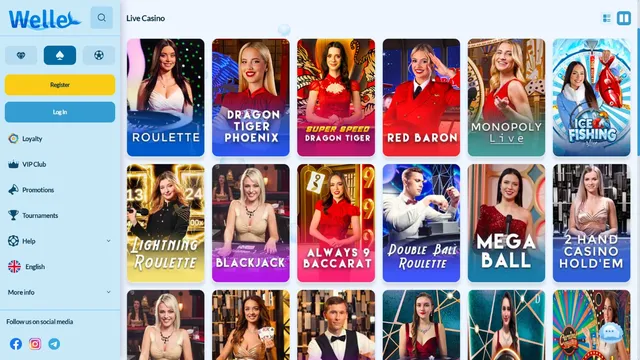 welle casino live games