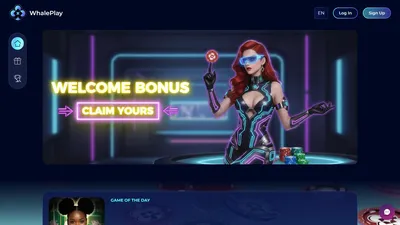 whaleplay casino website screen