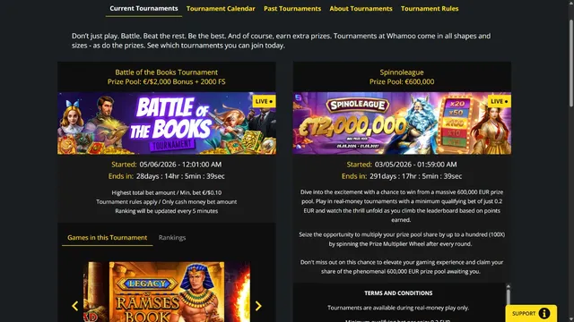 whamoo casino tournaments