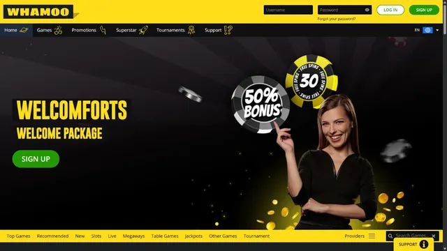 whamoo casino website screen