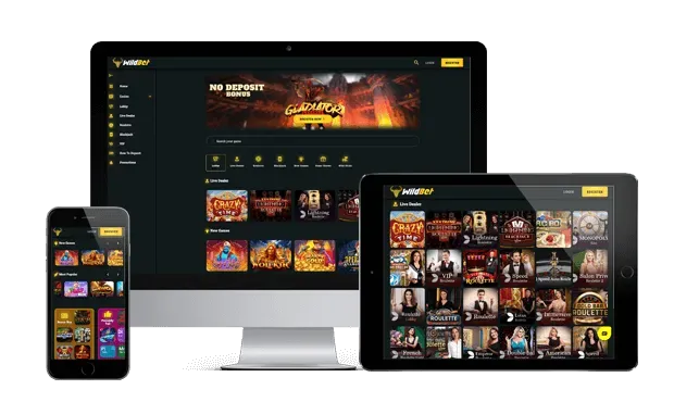 wildbet casino website screens
