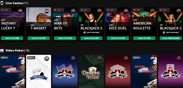 wildcasino ag live games