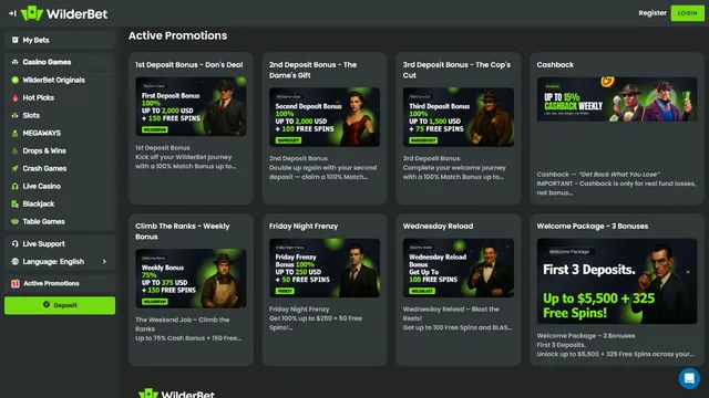 wilderbet casino promotions