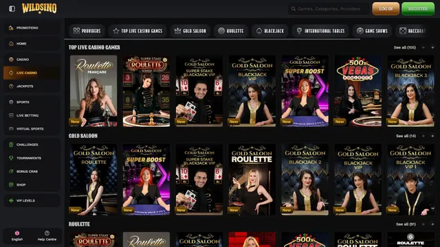 wildsino casino live games