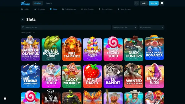 winna casino games