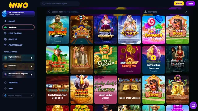 wino casino games
