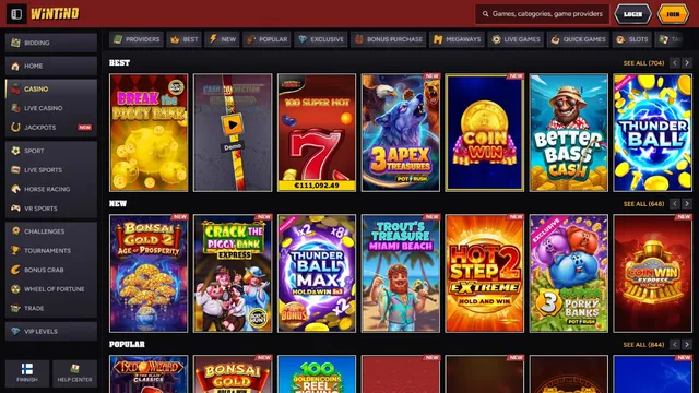 wintino casino games