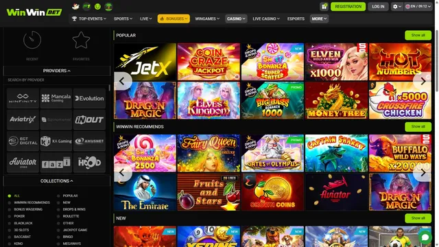 winwinbet casino games