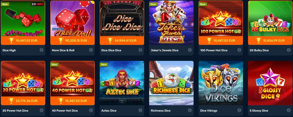 winz casino dice games