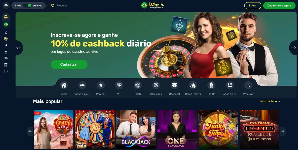 winz casino screen pt