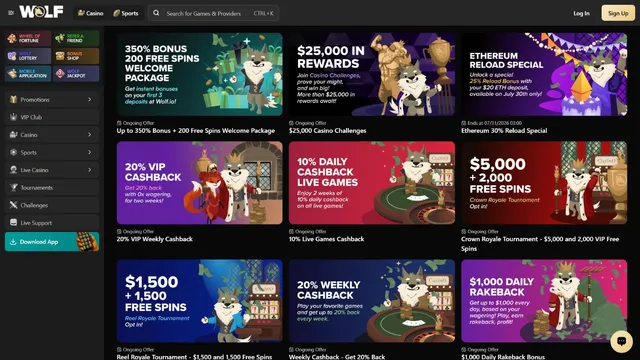 wolf io casino promotions