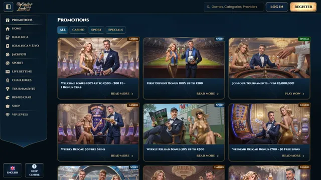 wonderluck casino promotions