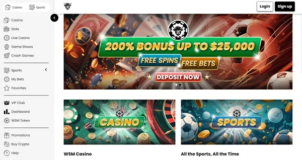 wsmcasino casino web screen