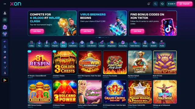 xon bet casino games