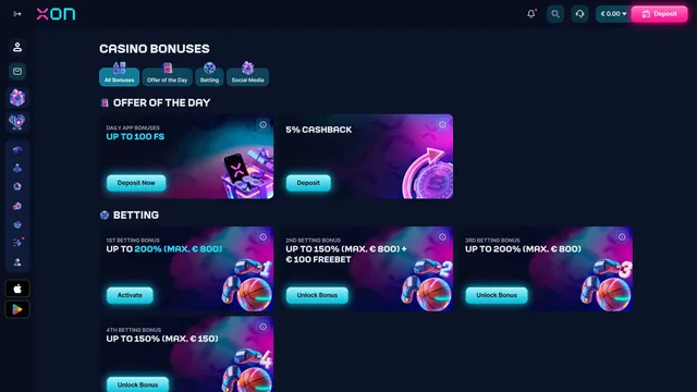 xon bet casino promotions