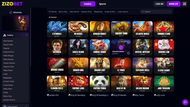 zizobet casino games