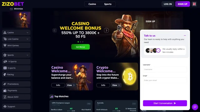 zizobet casino support